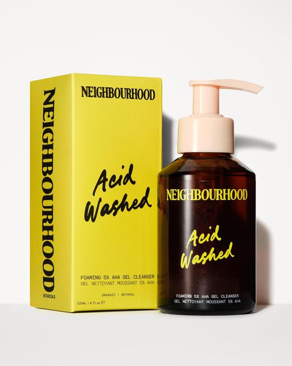 Actual product image Neighbourhood Botanicals Acid Washed Foaming 5% AHA Gel Cleanser (Cleansing Foam, 120 ml)