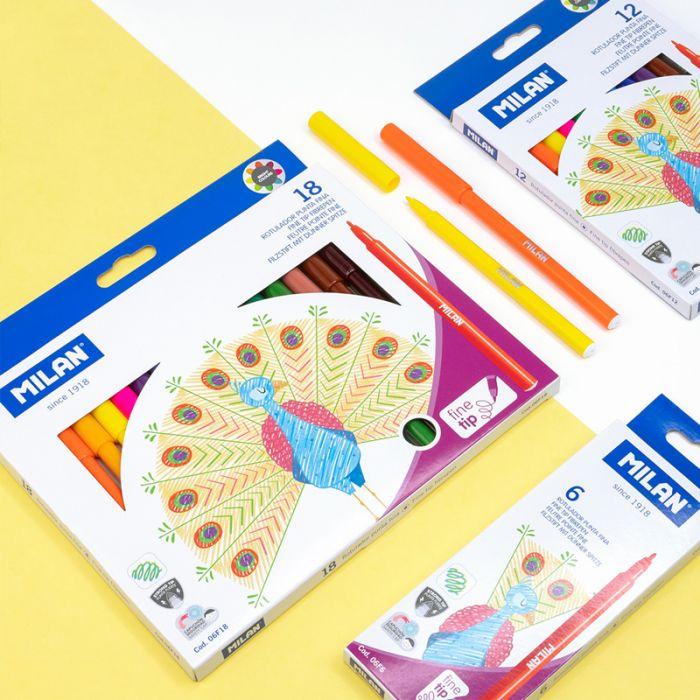 Produktbild Runde dünne Marker, 12 Farben (12x)