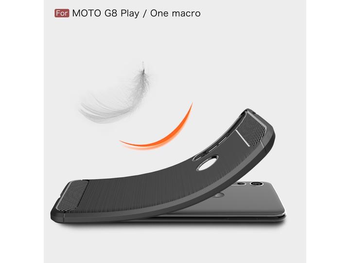Produktbild Screenguard Motorola One Macro Hülle Carbon Brushed Soft TPU (Motorola One Macro)