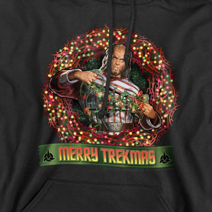 Produktbild Merry Trekmas Kapuzenpullover weihnachtliches Design (L)