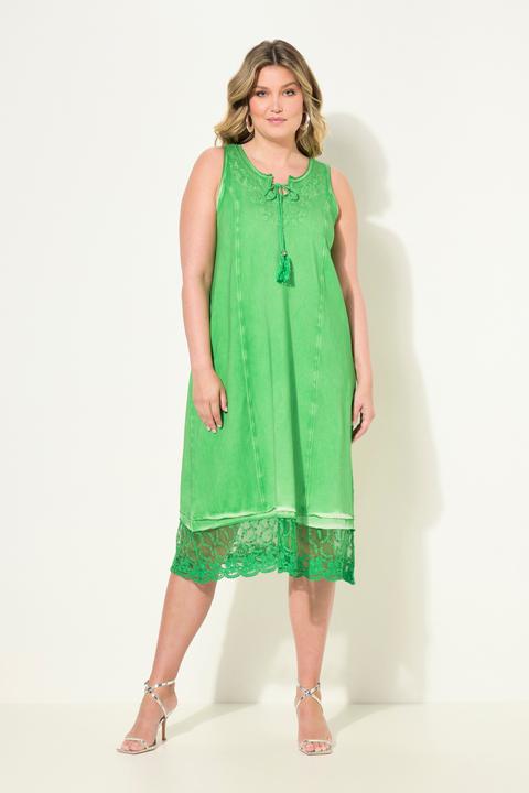 Immagine prodotto Miamoda Jerseykleid, A-Linie, cold dyed, Lochstickerei, ärmellos (46)