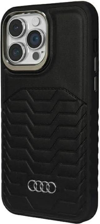 Actual product image Audi Synthetic Leather MagSafe iPhone 14 Pro 6.1" czarny/black hardcase AU-TPUPCMIP14P-GT/D3-BK (Apple iPhone 14 Pro)