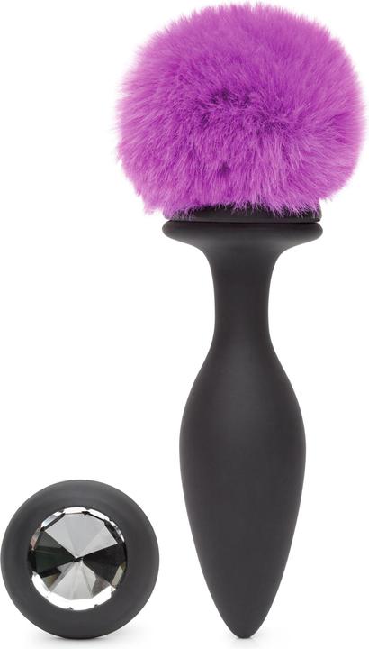 Image du produit Happy Rabbit Bouchon vibreur rechargeable grand modèle noir/violet