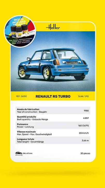 Produktbild Heller STARTER KIT Renault R5 Turbo