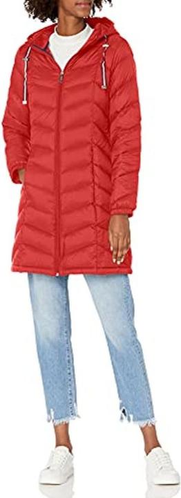 Actual product image Tommy Hilfiger Mid Length Chevron Quilted Packable Down Jacket (S)