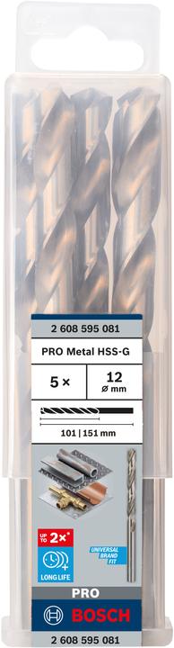 Actual product image Bosch Professional Zubehör PRO Metal HSS-G twist drill, 12 x 101 x 151 mm (12 mm)