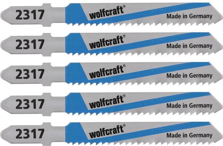 Produktbild wolfcraft 5 Stichsägeblätter HSS L=75mm T-Schaft