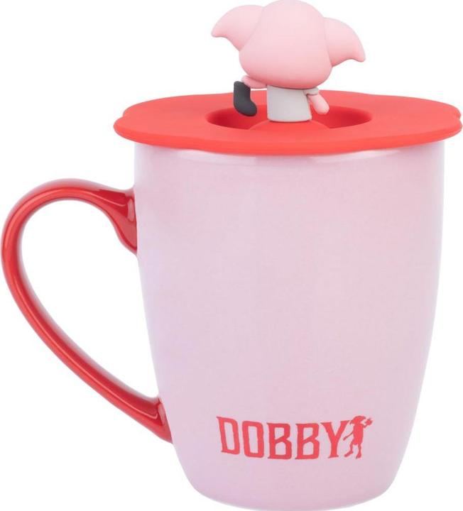 Grupo Erik HARRY POTTER - Dobby - Mug 350ml Couvercle Silicone avec Figurine 3D (350 ml, 1x)