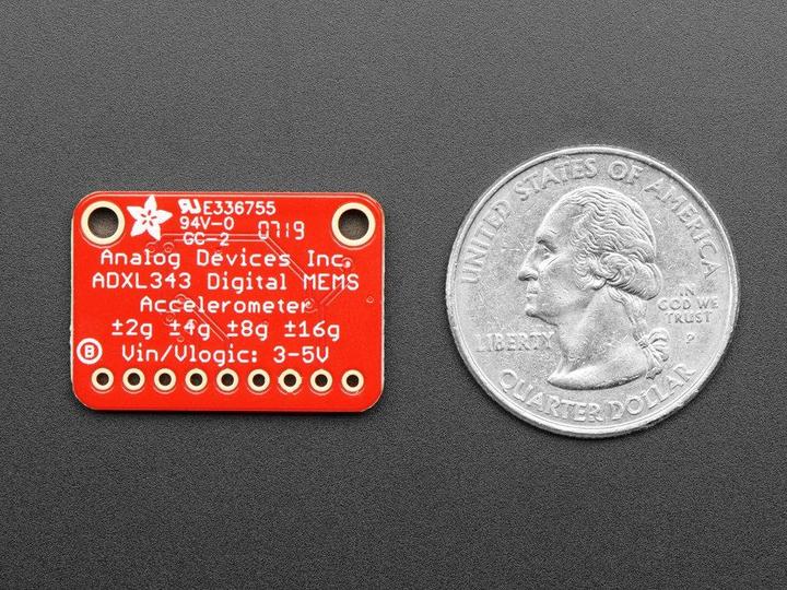Actual product image Adafruit ADXL343 - Drei-Achsen Beschleunigungsmesser (+-2g/4g/8g/16g), I2C/SPI (Sensor)