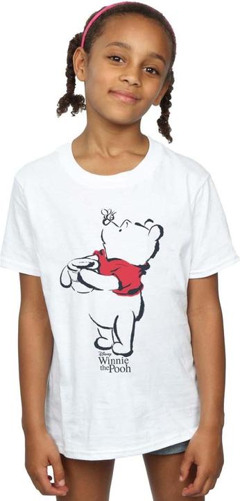 Actual product image Disney Girls Winnie The Pooh Drawing Cotton T-Shirt (116)