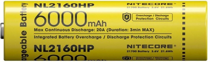 Produktbild Nitecore NL2160HP (1 Stk., 21700, 6000 mAh)