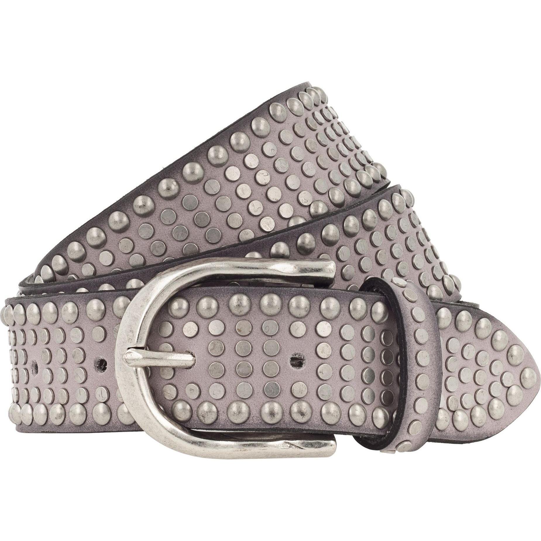 B.Belt, Damen, Gürtel, Riva Nietengürtel Leder, Rosa, (100)