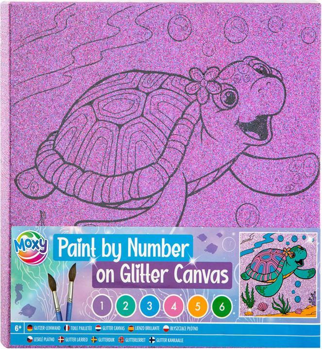 Produktbild Grafix Malen nach Zahlen Glitzer-Leinwand, 9-teilig.