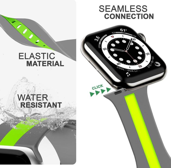Produktbild Nalia Gestreiftes Smartwatch Silikon Armband (Silikon)