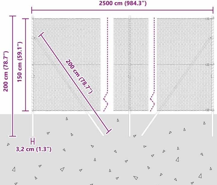 Actual product image VidaXL Outdoor fence set