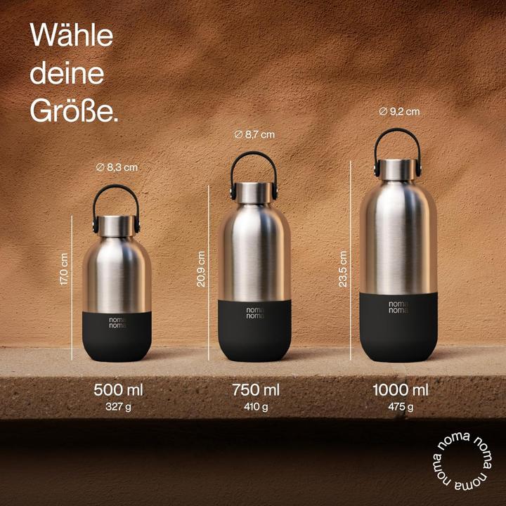 Image du produit noma noma Trinkflasche Edelstahl auslaufsicher 750ml Coffee Black (0.75 l)