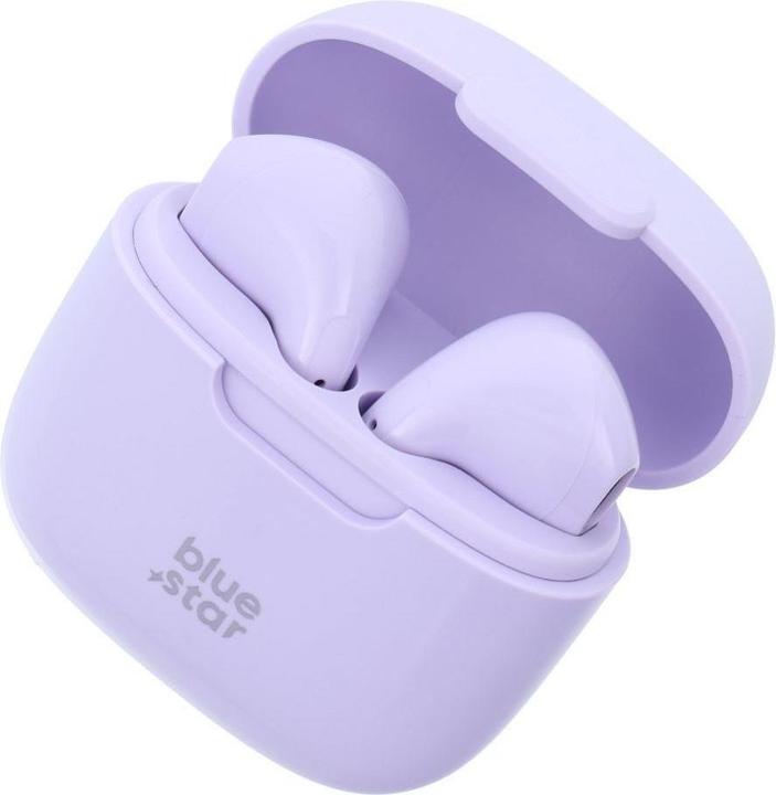 Actual product image BlueStar Wireless headphones Blue Star Wireless earphones bluetooth TWS F17 Purple (5 h, Wireless)