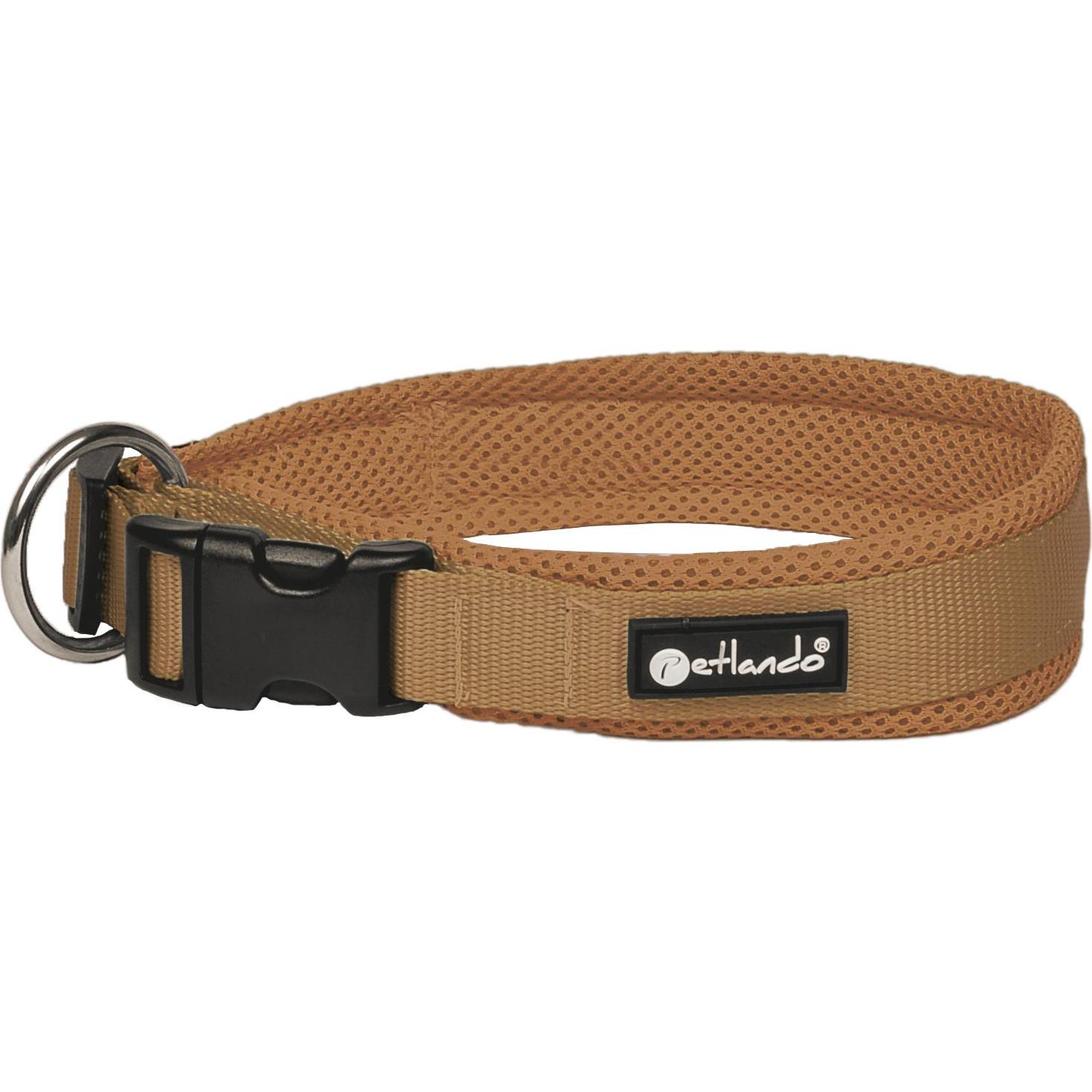 Petlando Halsband Mesh, Cognac (XL, Hund, Allgemein), Halsband + Leine