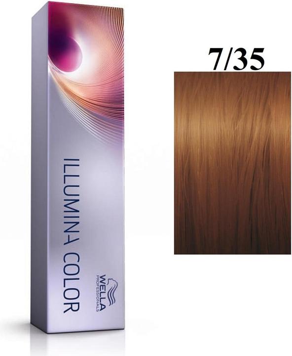 Produktbild Wella Permanent hair dye Professionals Illumina Color 7/35 medium blond golden mahogany, 60ml (7/35 Mittelblond Gold Mahagoni)