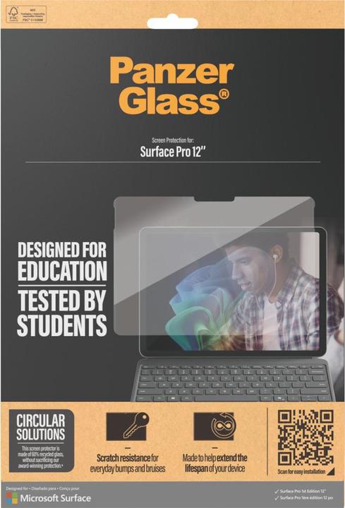 Produktbild PanzerGlass ® Displayschutz Microsoft Surface Pro 1st Edition 12"| Ultra-Wide Fit (12", 16:9)