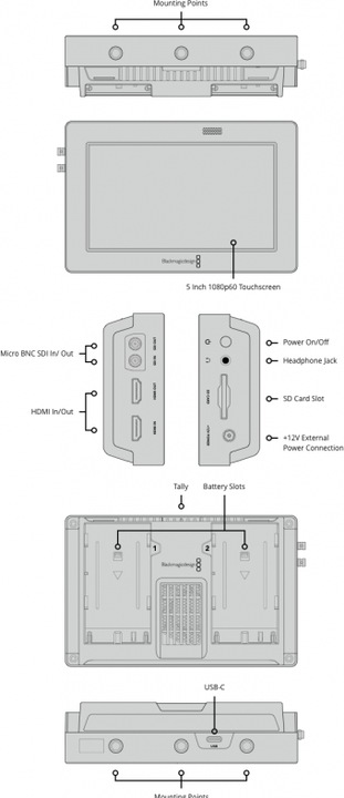 Actual product image Blackmagic Video Assist 5 (5", Full HD)
