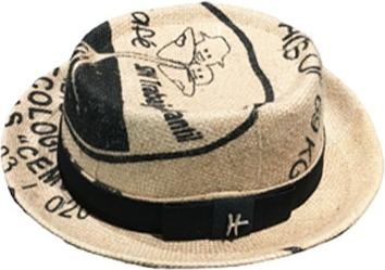 Immagine prodotto Bekos Upcycling - Cappello a forma di torta di maiale "Cafe Royal" da un sacchetto di caffè - 57, 02 (57)