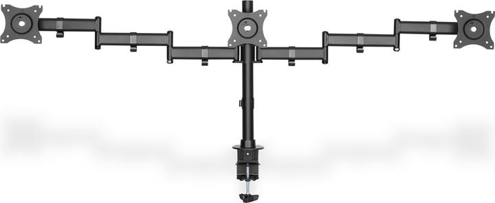 Digitus Dreifach Monitor Ständer mit Klemmbefestigung (Tisch, 27", 8 kg)