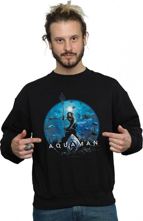 Immagine prodotto Aquaman Circle Poster Felpa Uomo (4XL)
