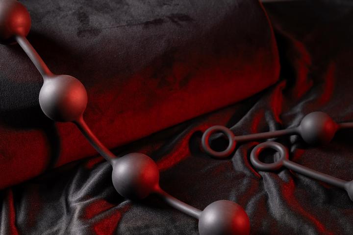 Actual product image Ouch! Silicone Anal Balls - Large - Black