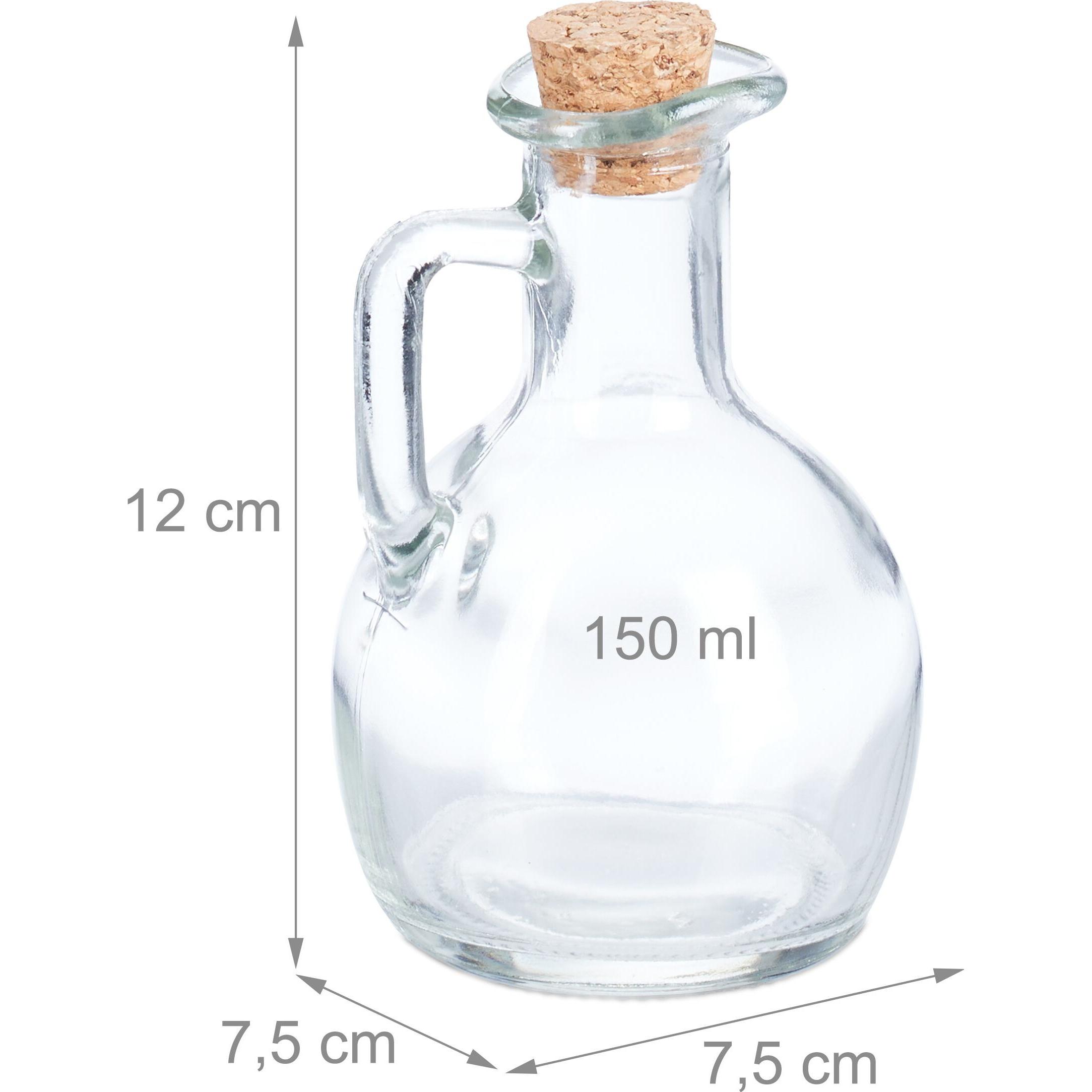 Relaxdays 24x Flasche, Einmachgläser, Transparent