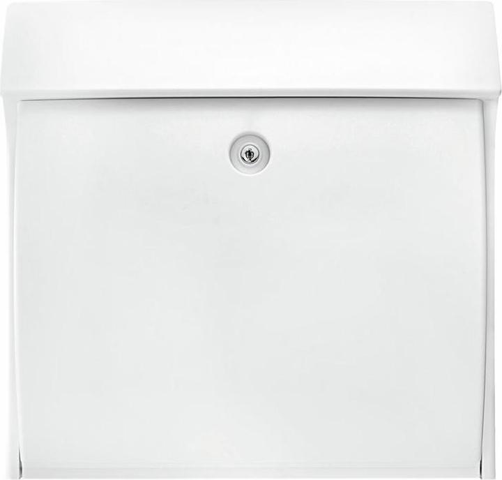 Burg Wächter Briefkasten Kunststoff BxHxT 384/375/145 mm Classico weiss mit Klappe + Öffnungsstopp