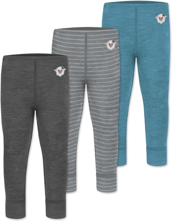 Produktbild Normani 3er Pack Baby Merino Hose Unterhose „Tihoi" - 9509 (56)
