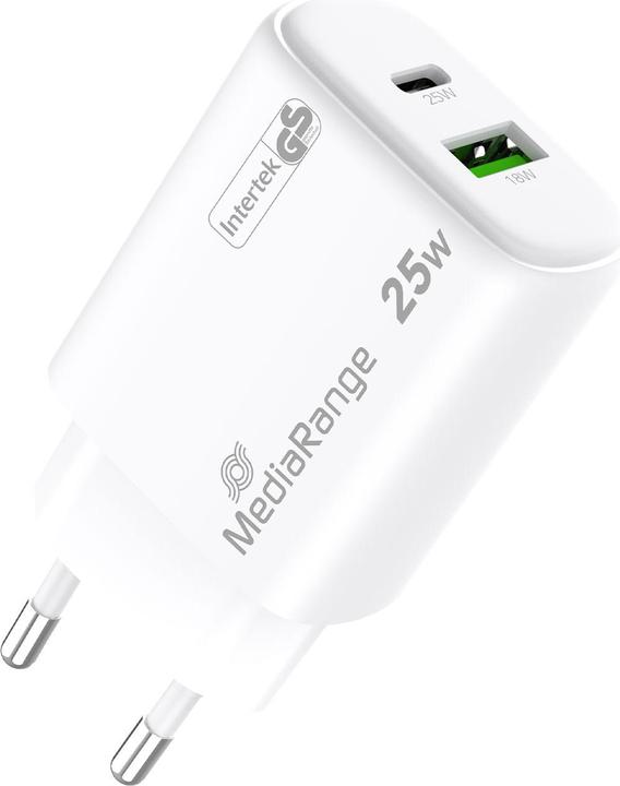 Produktbild MediaRange MRMA112 Ladegerät für Mobilgeräte Weiss Indoor (25 W)