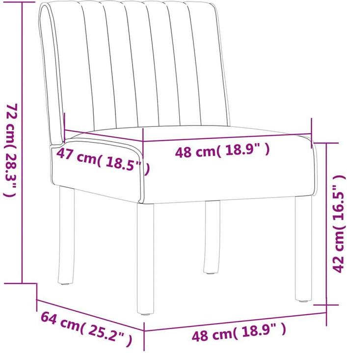 Actual product image vidaXL Polsterstuhl Dunkelgrau Samt