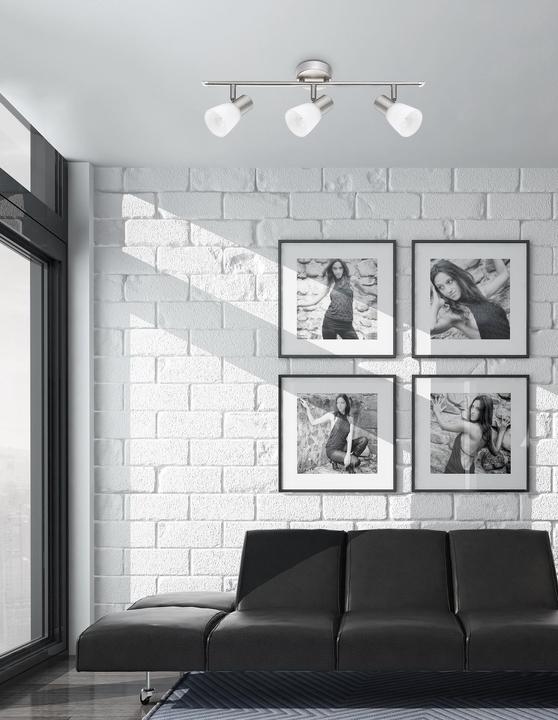 Actual product image Nova Luce PUBLICO ceiling light E14 triple nickel 52x7.8x16.2cm dimmable 667003