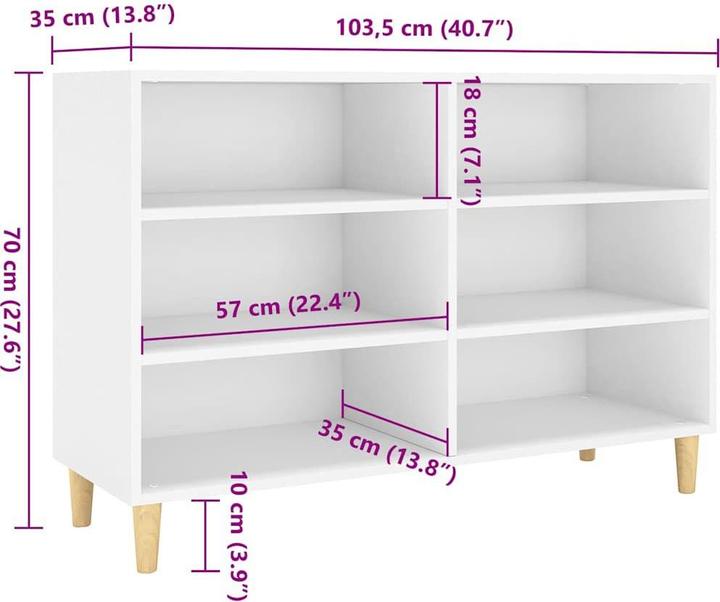 Image du produit vidaXL Sideboard (103.50 x 35 x 70 cm)