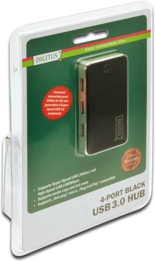 Immagine prodotto Digitus Hub USB 3.0 esterno a 4 porte (USB-B, 4 porte)