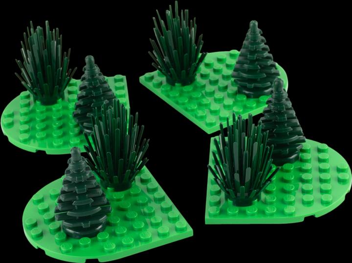 Produktbild LEGO Stein-Experte MOC 12-teiliges Baeume u. Straeucher Set in dunkelgruen NEU! 1 Set