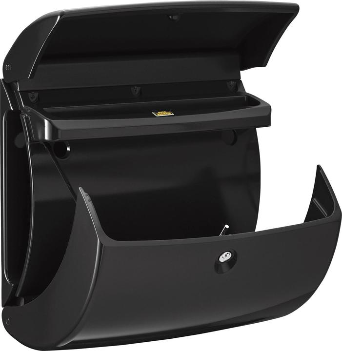 Produktbild Burg Wächter Briefkasten Kunststoff BxHxT 400/380/178 mm Piano 886 schwarz Öffnungsstopp