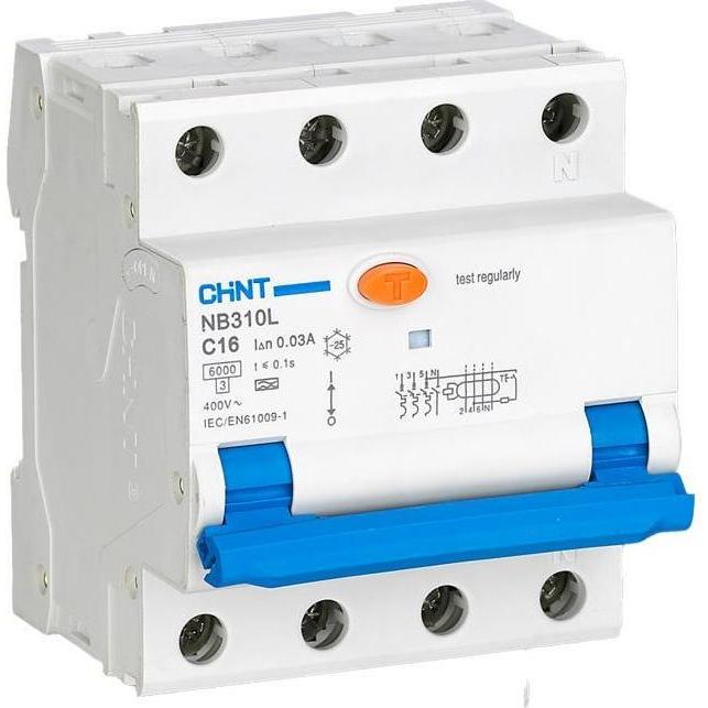 Chint, Fusibile, Interruttore RCBO, NB310L/3N, 3P+N, C32, 30mA, A, 6kA