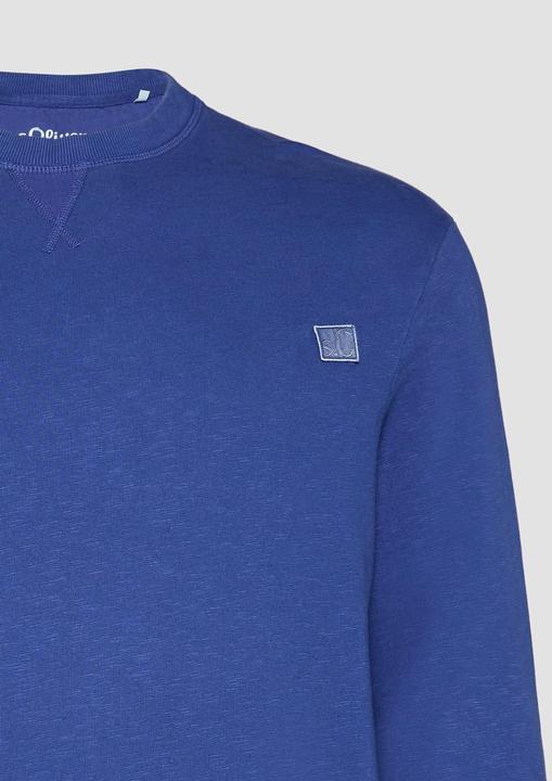 Produktbild s.Oliver Sweatshirt Sweatshirt mit Garment Dye und Logo-Detail (5XL)