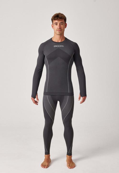 Image du produit Snocks Sous-vêtements thermiques pour hommes avec trou pour le pouce (L)
