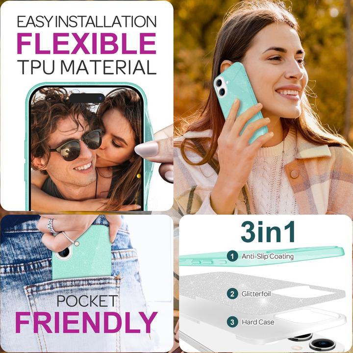 Image du produit Nalia Étui hybride pailleté (Apple iPhone 16 Plus)