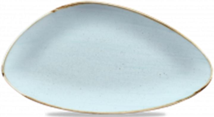 Churchill Stonecast Duck Egg Light Blue Triangle Plate 35.5x18.8