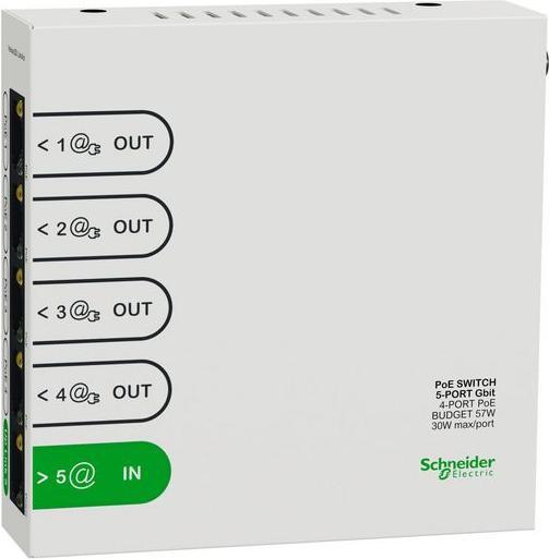 Immagine prodotto Schneider Electric R9H5SWP57, Unmanaged 4 Port Ethernet Switch With PoE (4 porte)