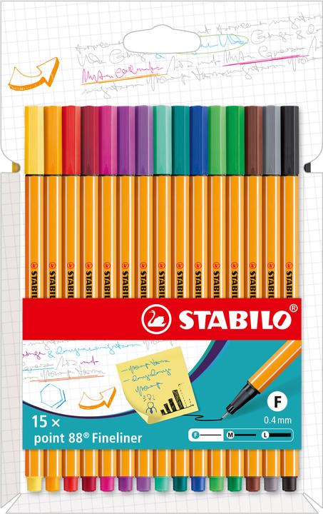 Produktbild STABILO Point 88 (Sortiert, 15 x)