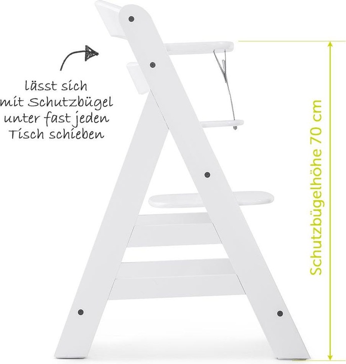 Actual product image Hauck Highchairs Alpha Plus White Newborn Set - 4-piece highchair (Highchair)