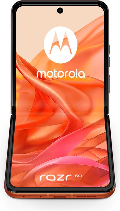 Actual product image Motorola Razr 50 (256 GB, Sparkling Orange, 3.60", SIM + eSIM, 5G)