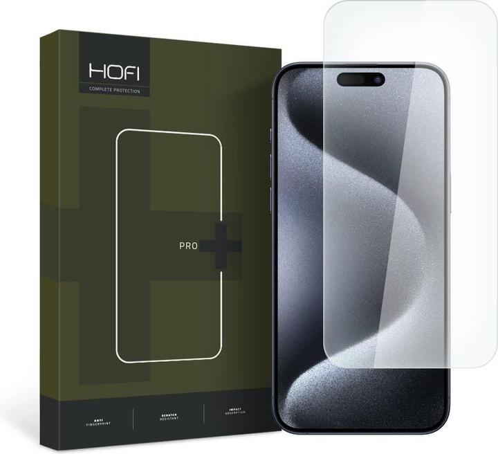 Actual product image Hofi Tempered glass GLASS PRO+ iPhone 15 Clear (1 pcs., Apple iPhone 15)