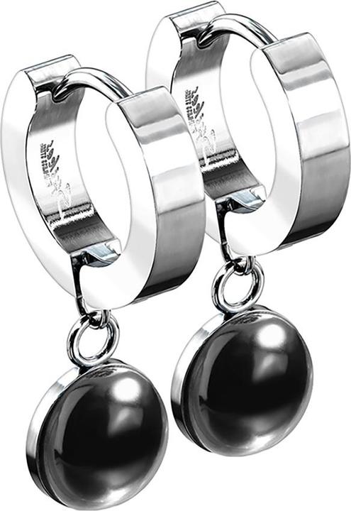 Immagine prodotto Star Piercing Orecchino a cerniera in argento con ciondolo in pietra d'agata (senza ottone, Mnerale, Acciaio chirurgico 316L)